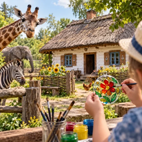 ZOO, dawna wieś i malowanie na szkle