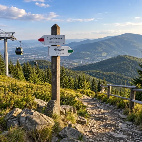 Szyndzielnia i Klimczok — panorama na cały dzień