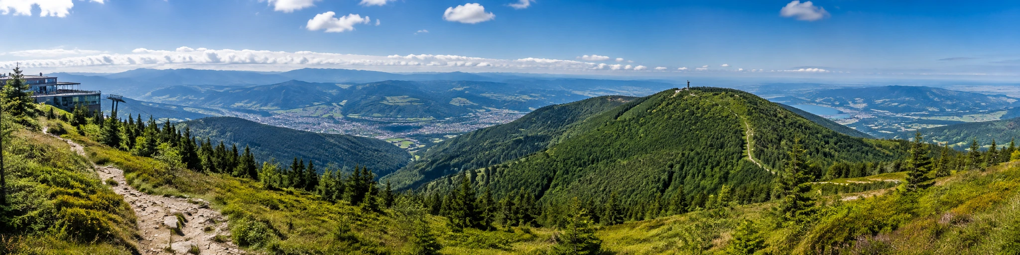 Szyndzielnia i Klimczok — panorama na cały dzień