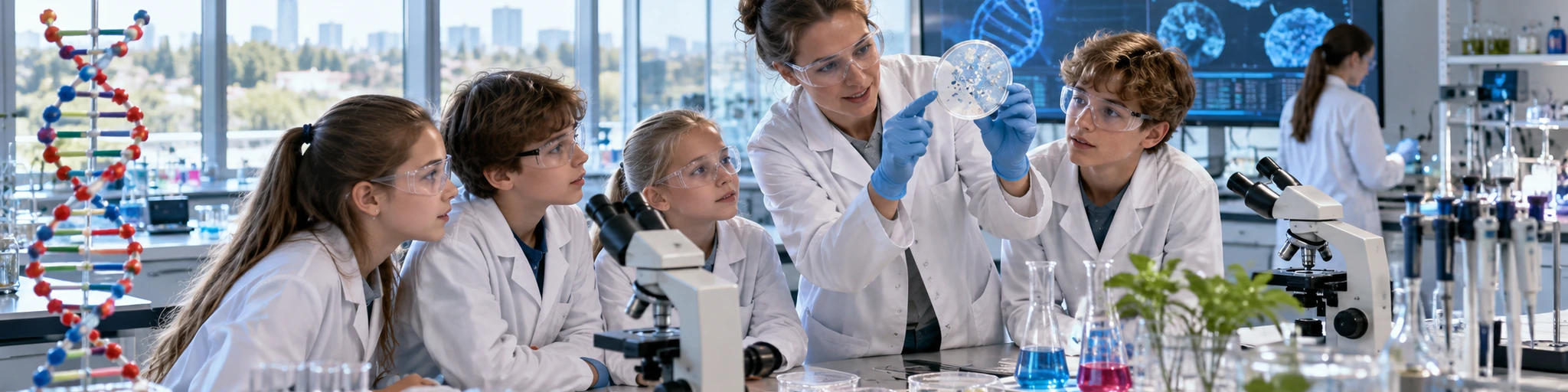 DNA, mikroskop i nowoczesne laboratorium